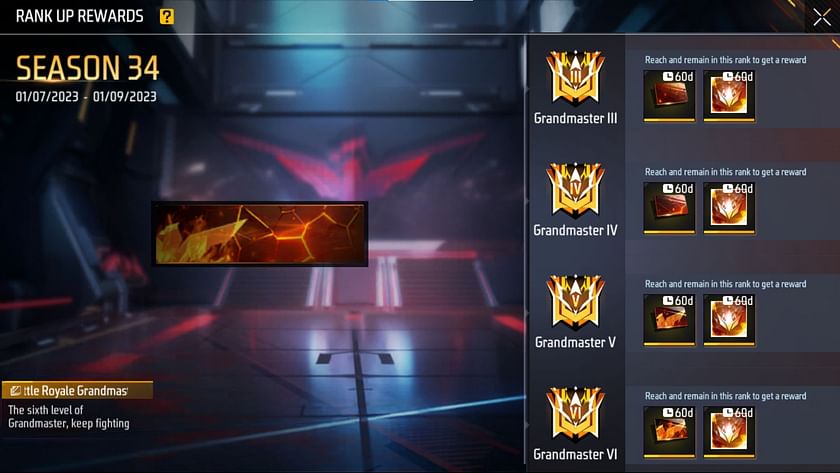 free fire br ranked season end date