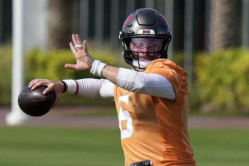 Baker at Buccaneers practice.