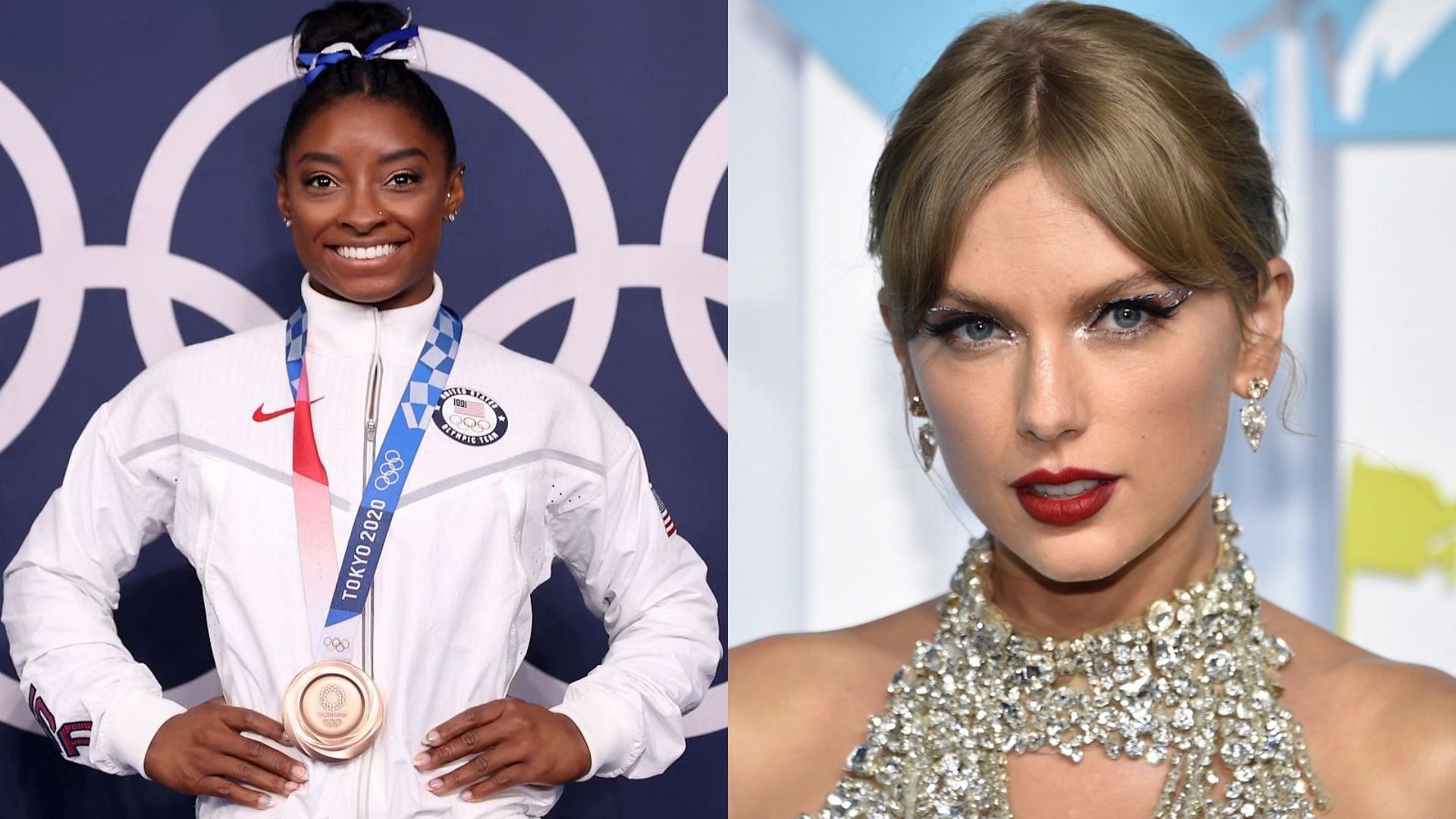 American gymnast Simone Biles received a personalized note and a copy of Speak Now (Taylor
