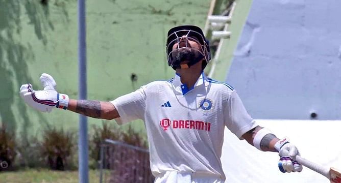 [Watch] Virat Kohli tamely guides one to leg slip to fall for 76 despite two lifelines