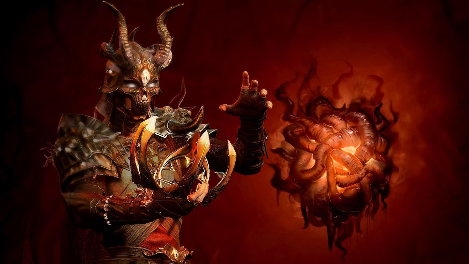 A character holding a caged heart in Diablo 4.