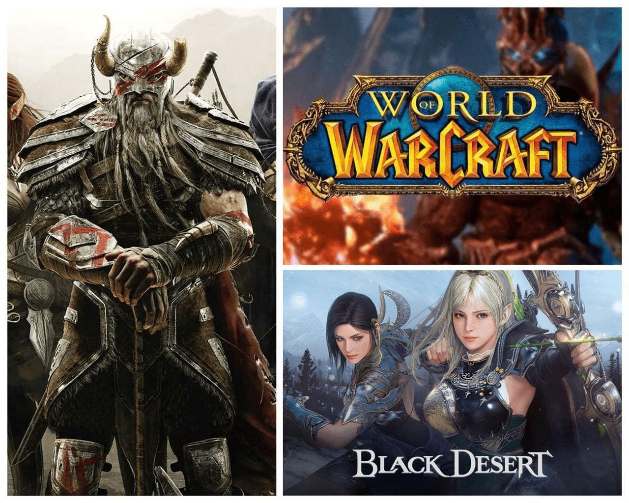 MMORPGs with a massive open world (Image via Blizzard, Bethesda, and Pearl Abyss)