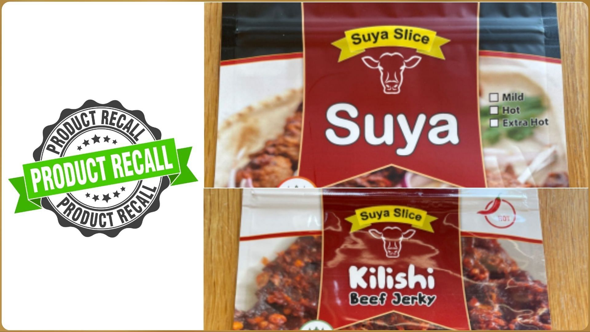 Suya Slice LLC recalls Suya Slice Beef Jerky products over a non-compliance issue (Image via FSIS)