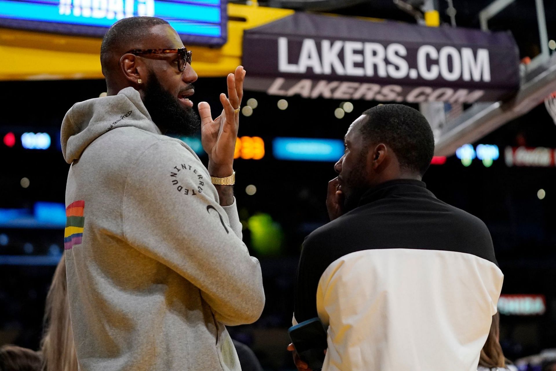 LA Lakers star forward LeBron James and his agent Rich Paul