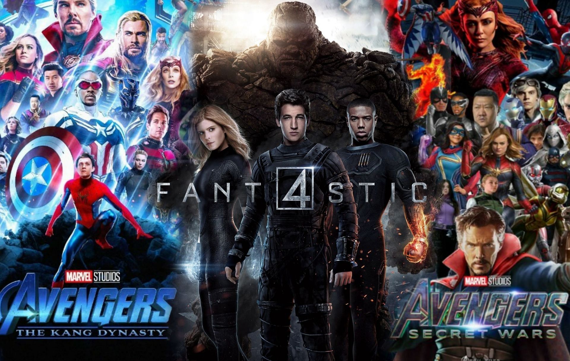 The release date for Fantastic Four, The Kang Dynasty, and Avengers: Secret Wars are unexpectedly delayed. (Image via Sportskeeda)