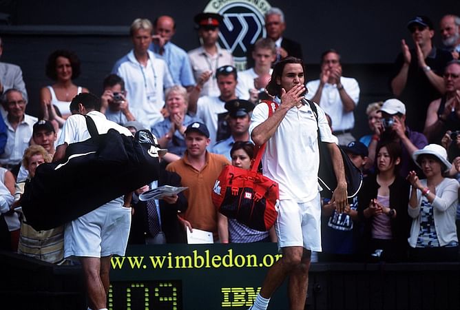 "The first time Roger Federer played Pete Sampras, I was like, 'This guy's gonna whoop all his records'" - Leander Paes