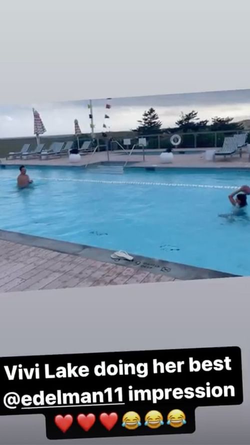 Brady throwing the football with his daughter Vivian. Credit: @tombrady (IG)