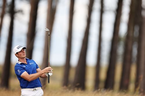 Viktor Hovland with one of his Ping irons at the Genesis Scottish Open (Image via Getty)