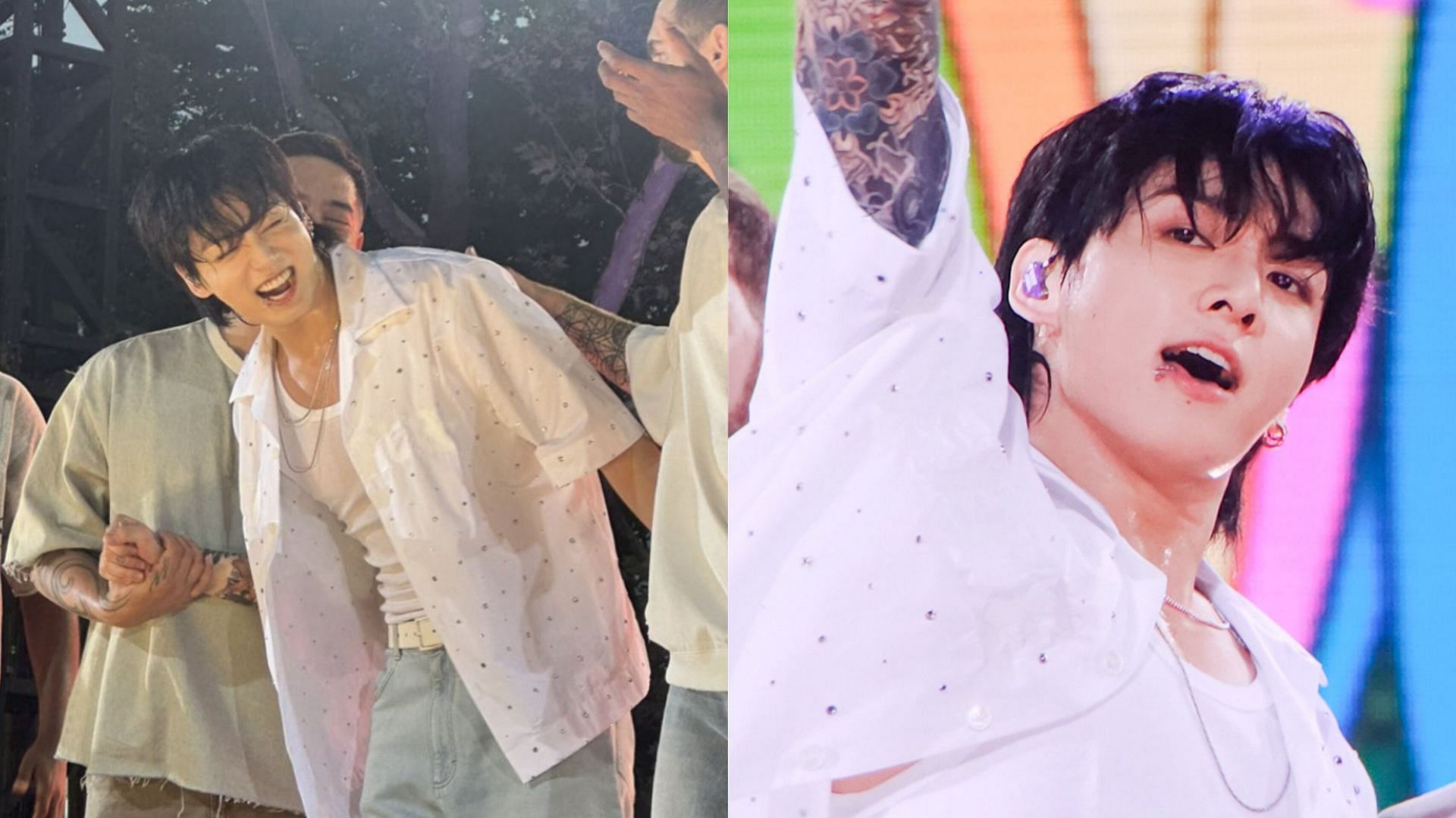 Featuring Jungkook at GMA Summer concert (Image via Sorte613@Twitter)