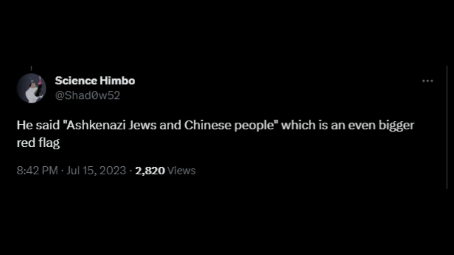 Screenshot of a Twitter user remarking on Kennedy&#039;s alleged remarks during a New York City press event. (Photo via @oliver_drk/Twitter)