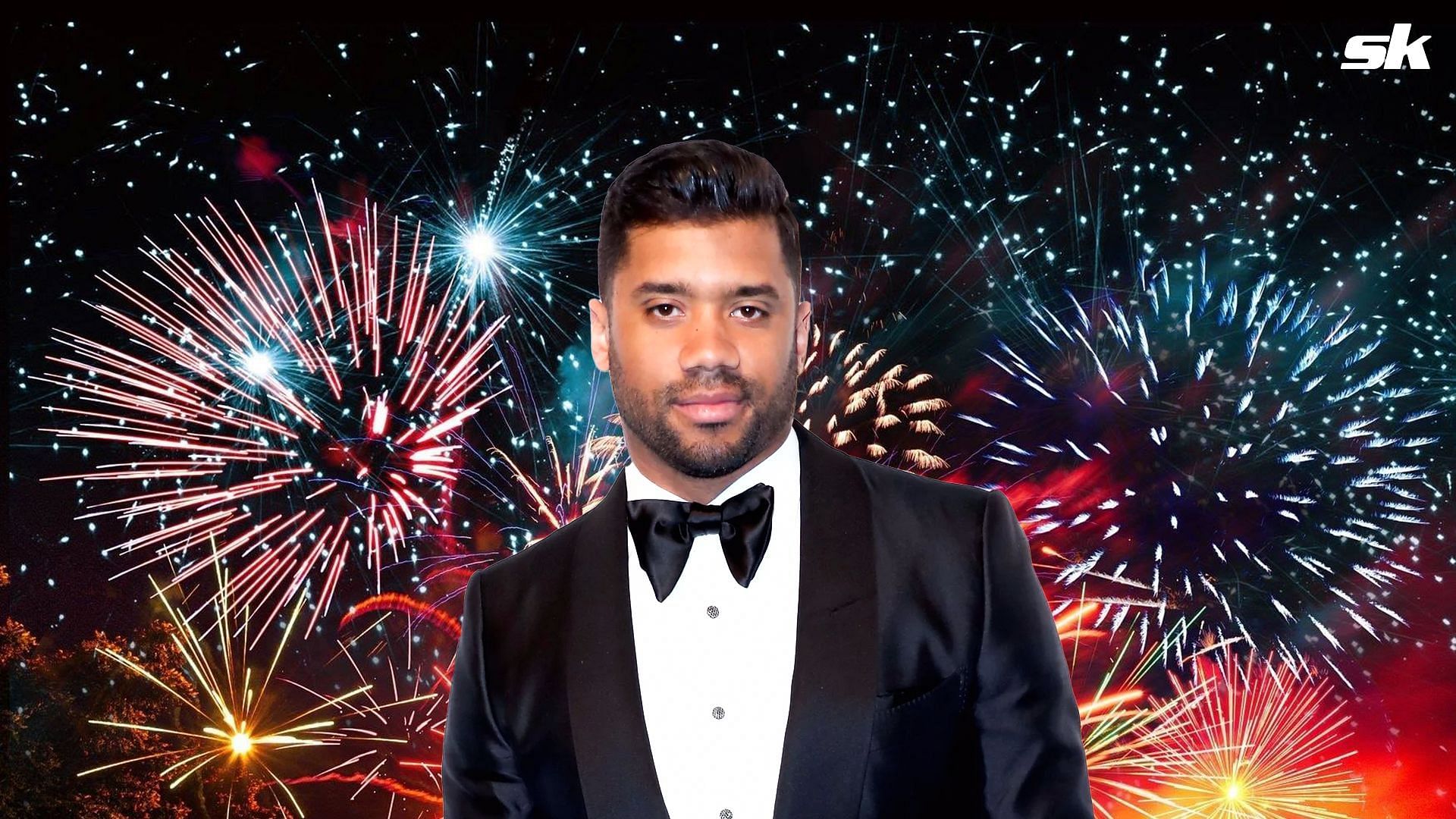 Russell Wilson celebrates 4th of July
