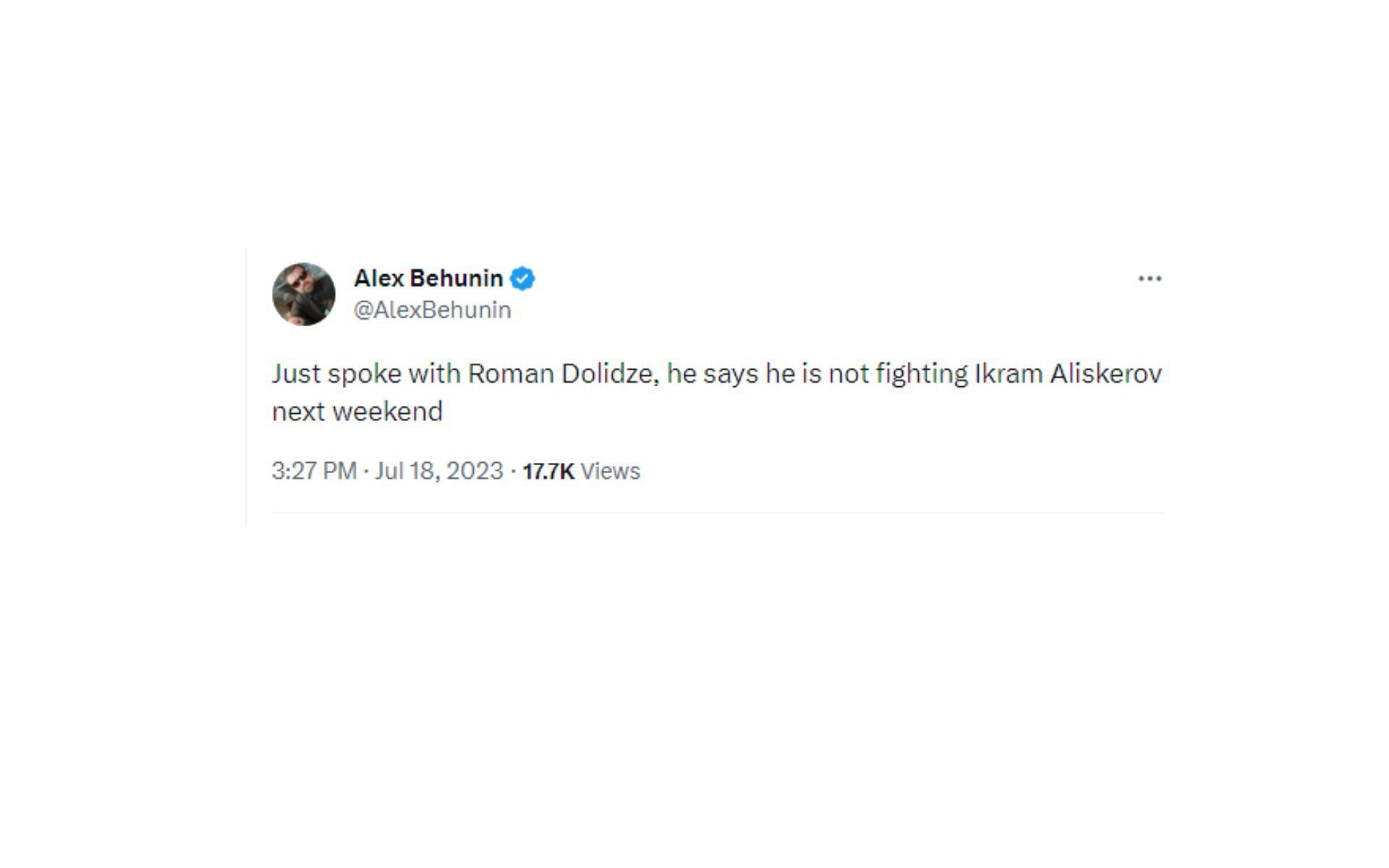 Alex Behunin tweet [@AlexBehunin - Twitter]