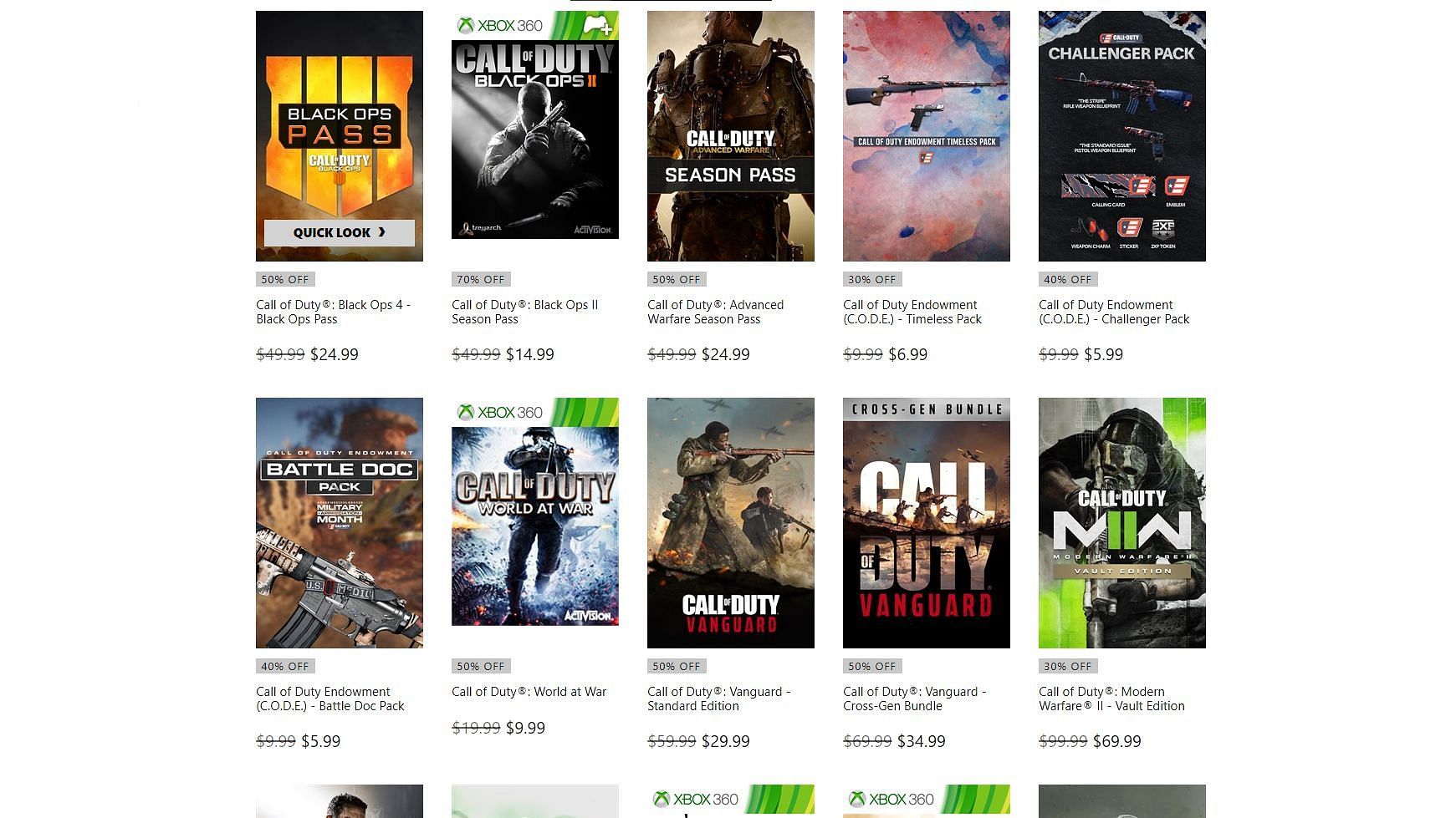 Buy Call of Duty games for discounted prices (Image via Xbox)