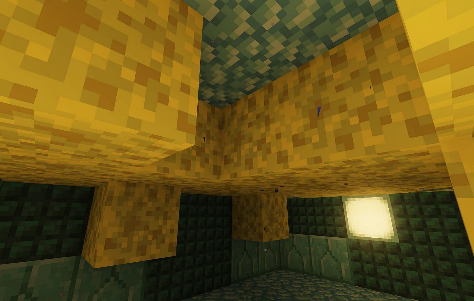 Sponge room in Ocean Monument (Image via Mojang)