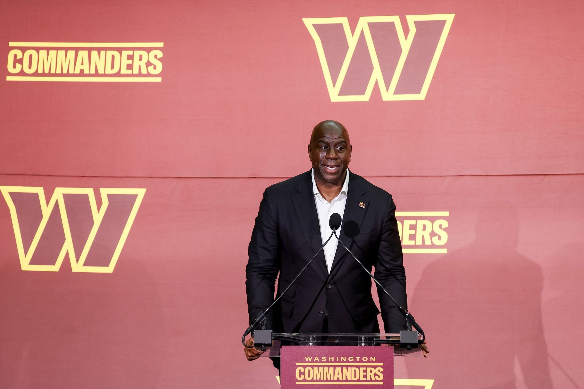 Magic Johnson, Josh Harris and other new Commanders owners introduce  themselves to Washington fans