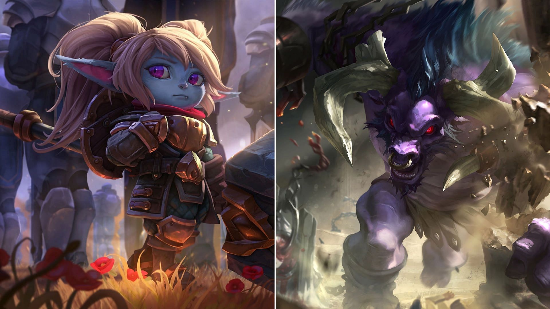 Poppy and Alistar in League of Legends: Arena (Image via Riot Games)