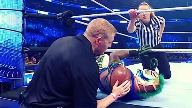 WWE fans asked to pray for Rey Mysterio after referee stops his match
