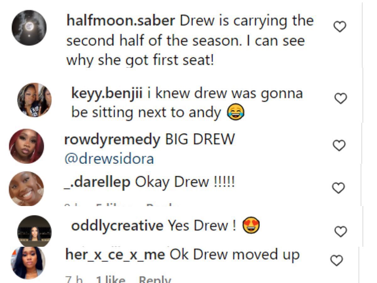 Fans cheer for Drew (Image via Instagram)