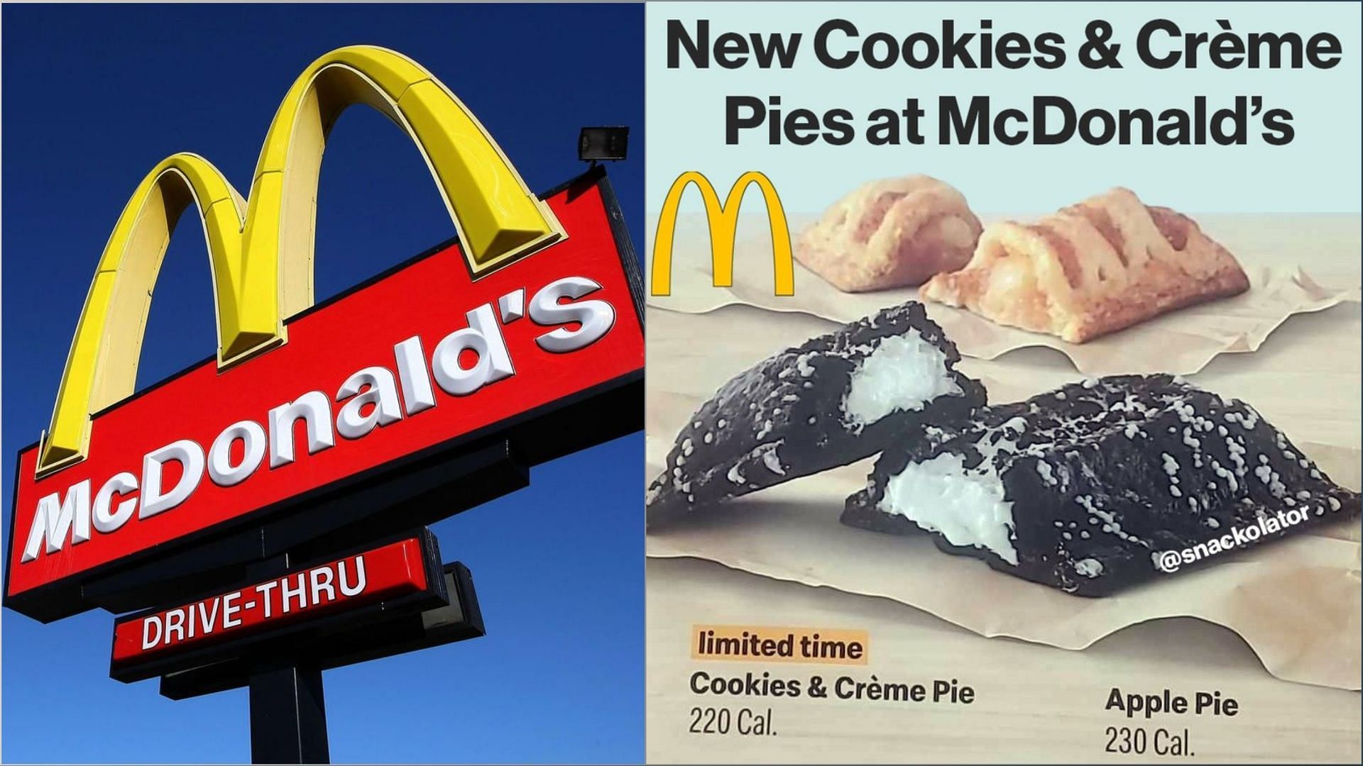 McDonald&rsquo;s adds a new Cookies &amp; Cr&eacute;me to its menu (Image via Justin Sullivan / Getty Images / @snackolator on Instagram)