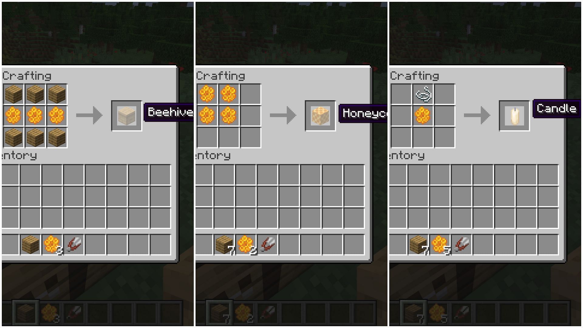The honeycomb item can be used to craft loads of blocks in Minecraft (Image via Mojang)
