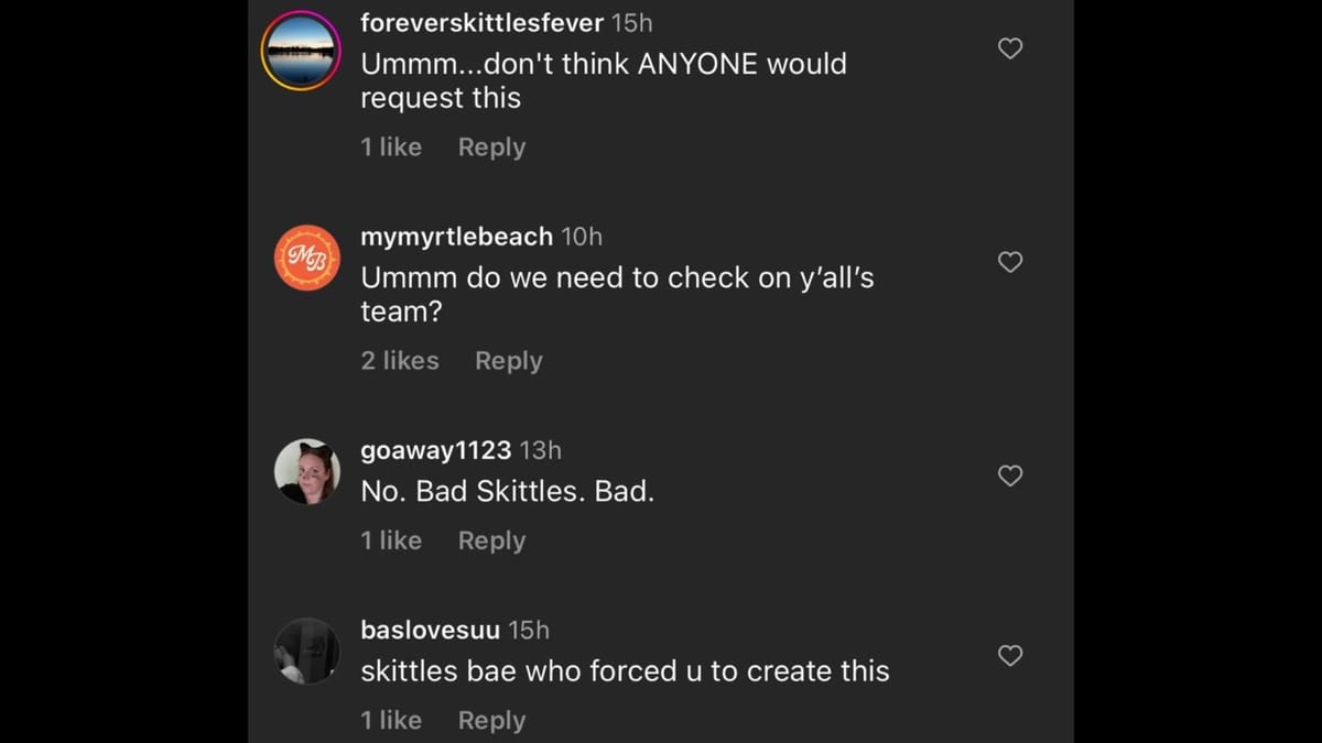 "Throwing up isn't even enough" French Mustard flavoured skittles