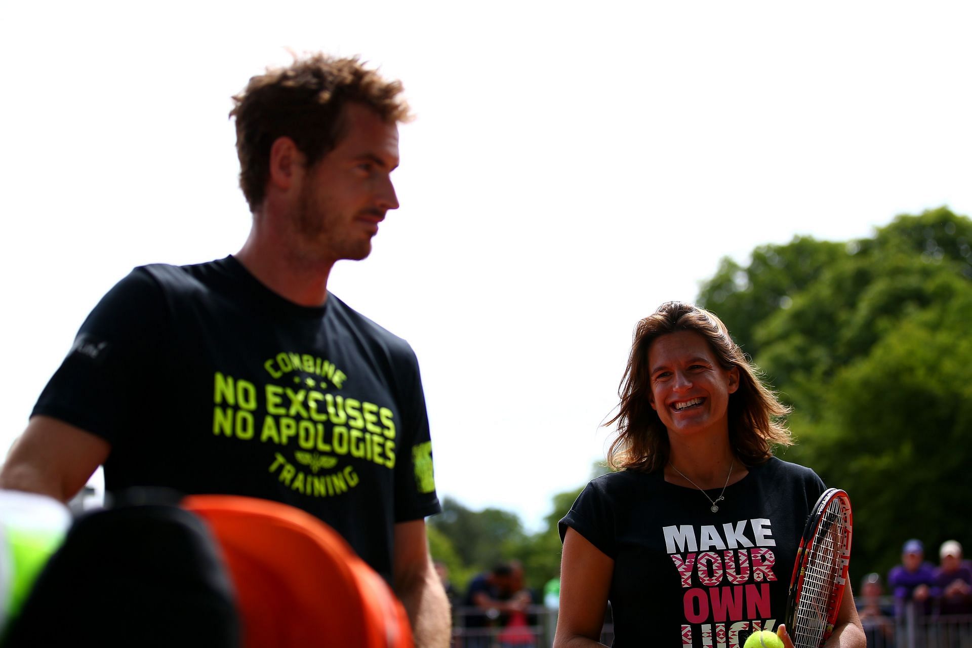 Andy Murray with Amelie Mauresmo: 2015 French Open