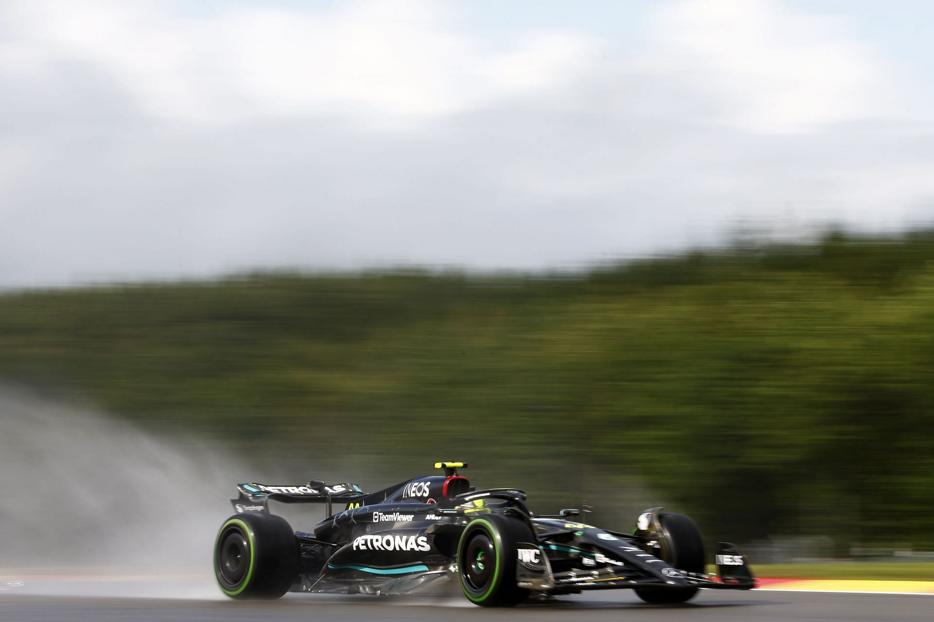 Lewis Hamilton in the Belgium GP Qualifying