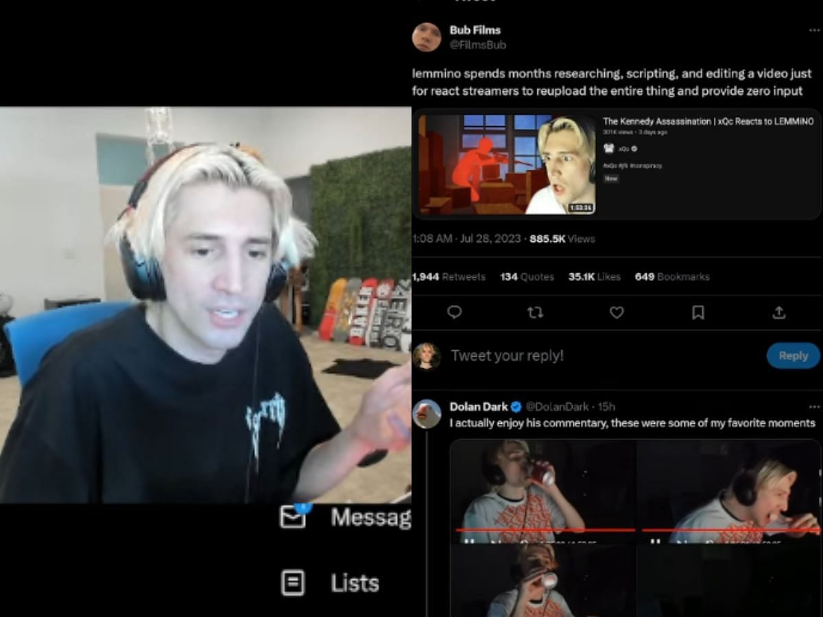 xQc reacts to recent controversy (Image via YouTube)