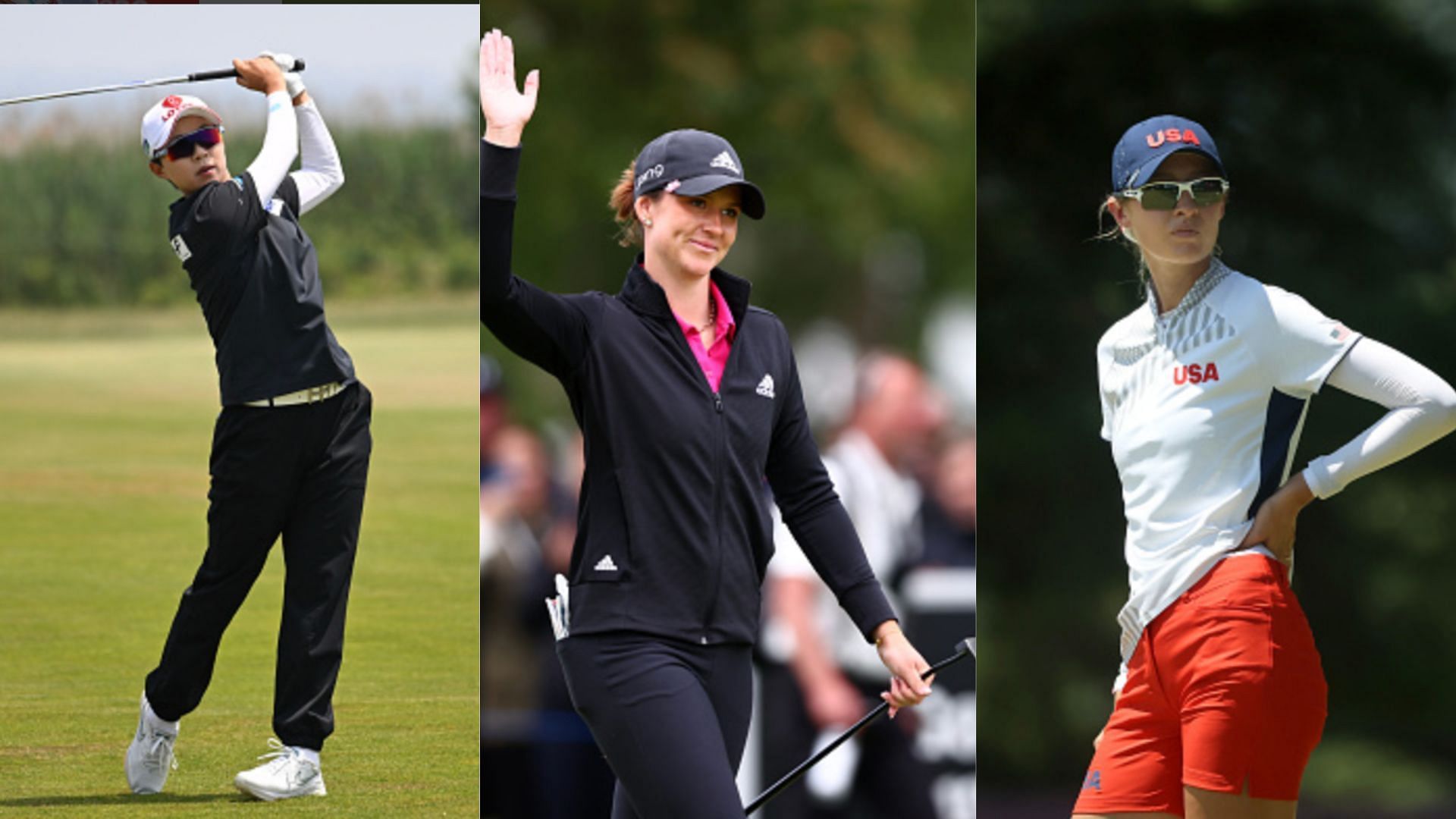 Hyo Joo Kim, Linn Grant, Nelly Korda (Images via Getty)