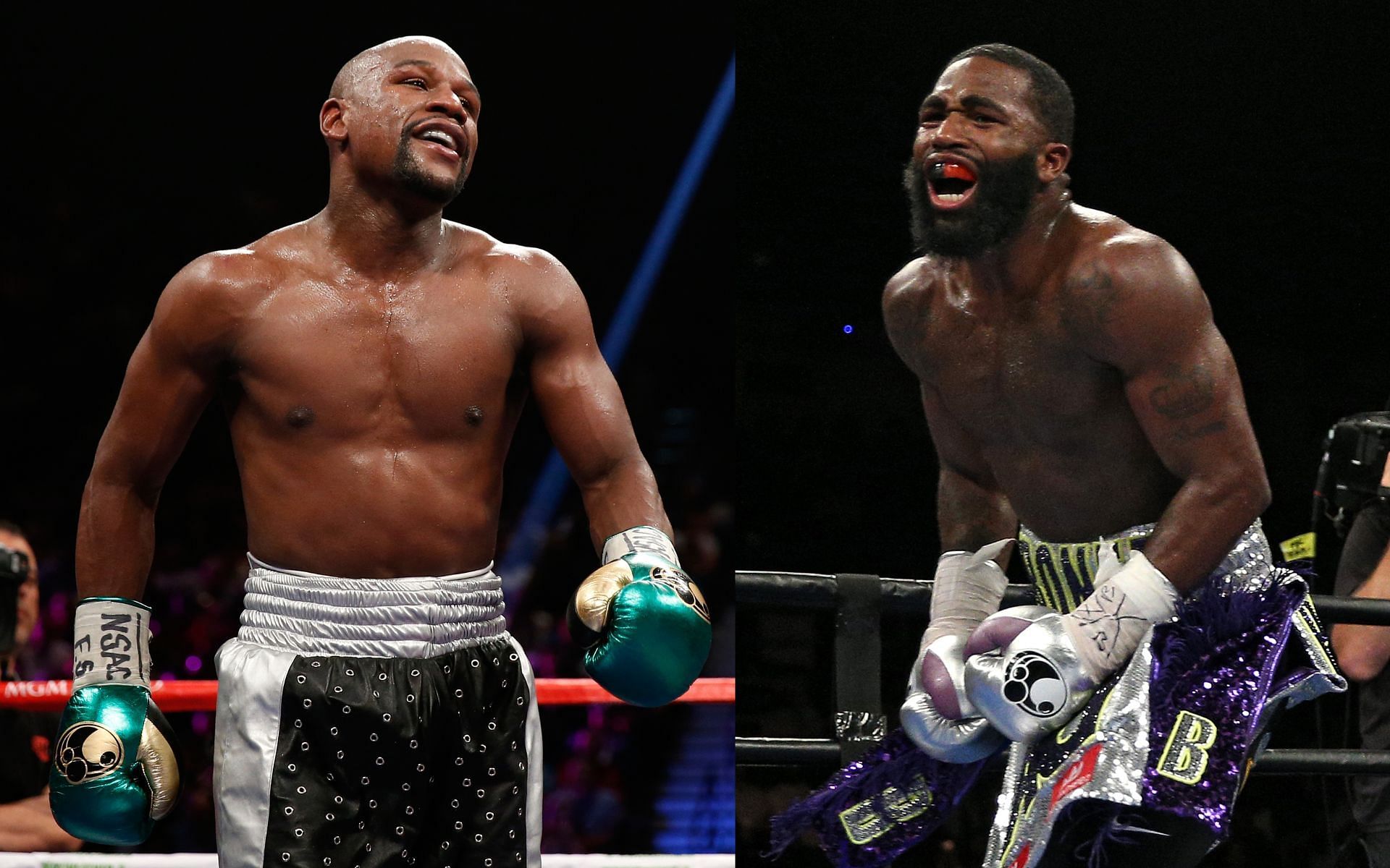 Floyd Mayweather (Left) and Adrien Broner (Right)
