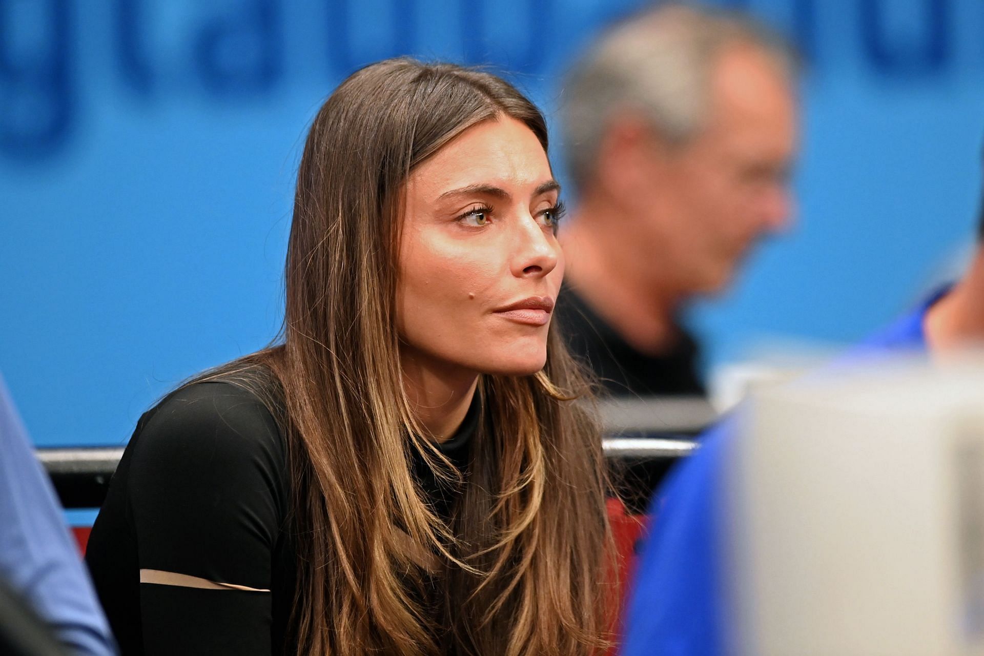 Alexander Zverev's girlfriend Sophia Thomalla at the 2021 Erste Bank Open