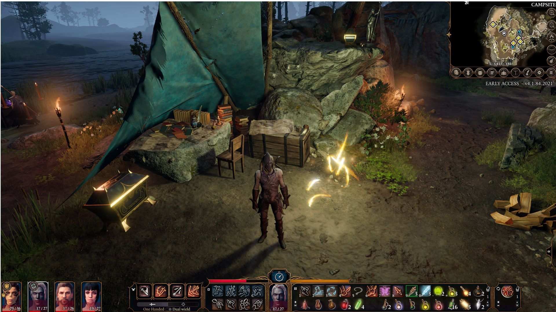 Players will be able to partake in diverse camping activities (Image via Larian Studios)