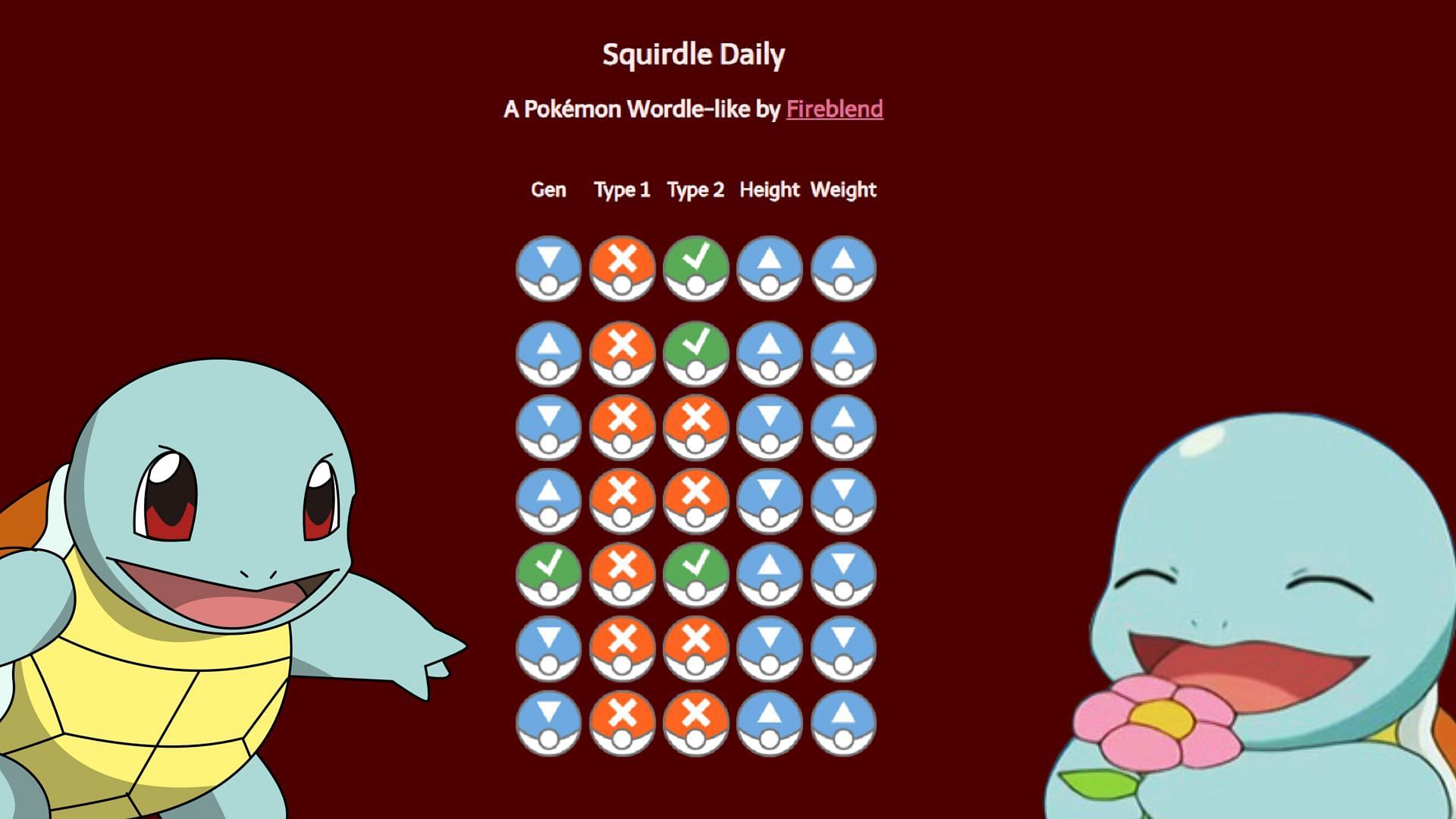 Squirdle Daily (Pokemon Wordle) July 20 Hints and Answers