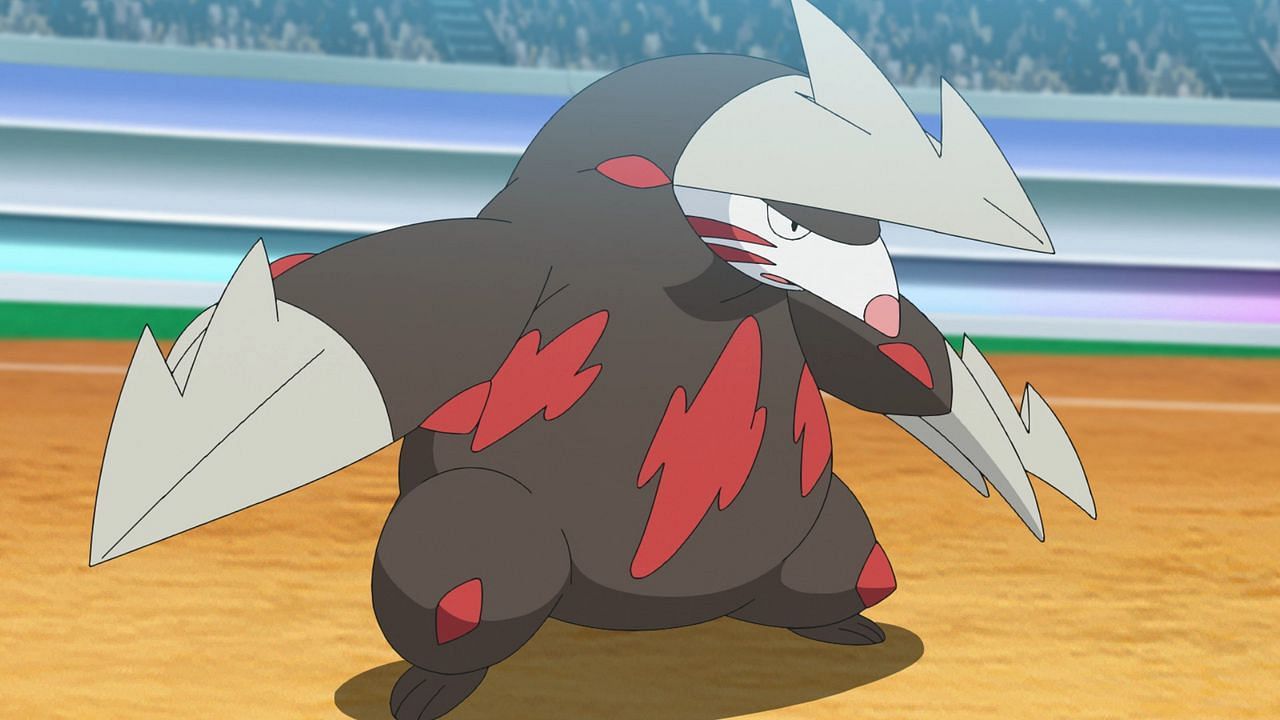 Excadrill, a Ground and Steel-type, as seen in the anime (Image via The Pokemon Company)