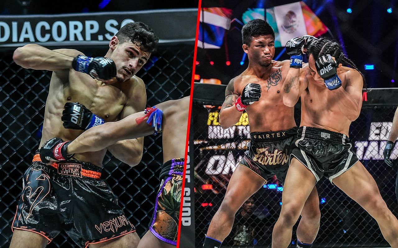 Elias Mahmoudi (L) / Rodtang Jitmuangnon (R) (ONE Championship)