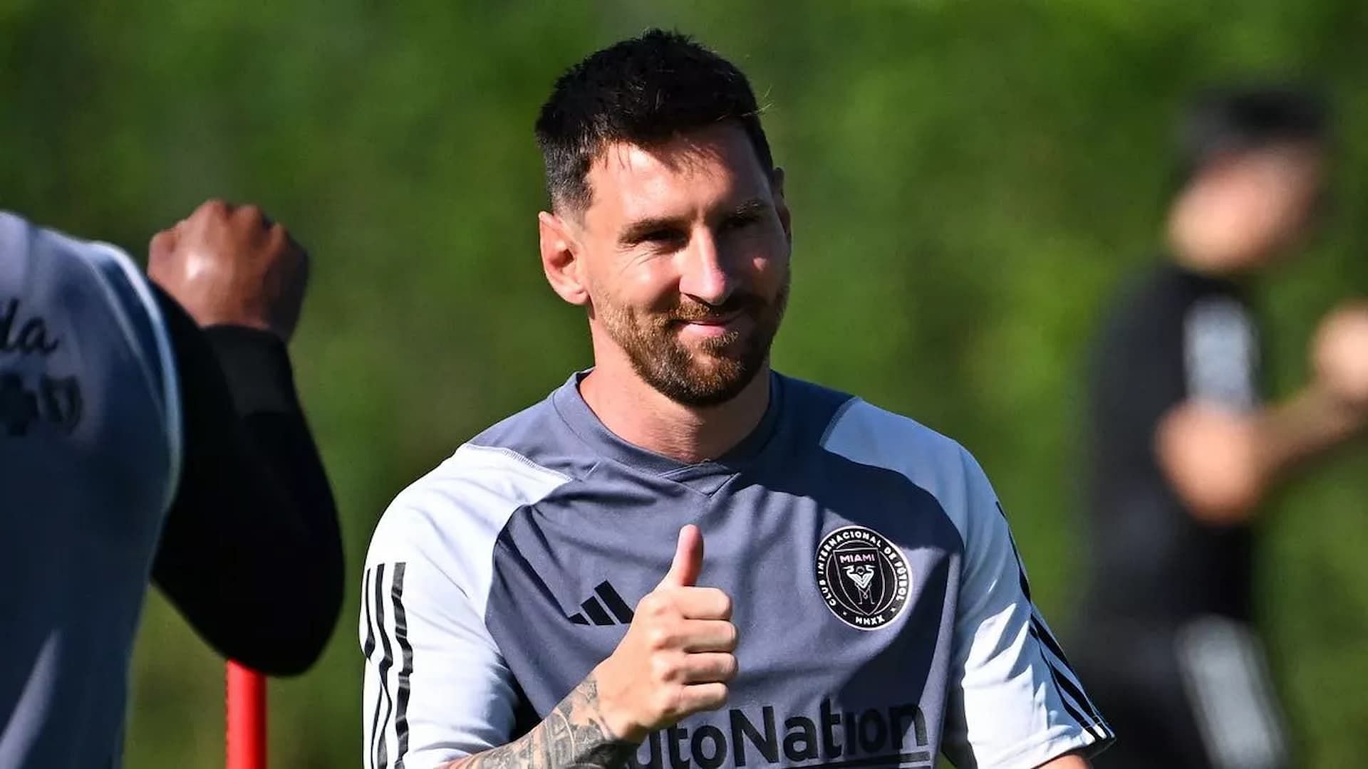 Messi on the training ground at Miami CF (Image via Getty)