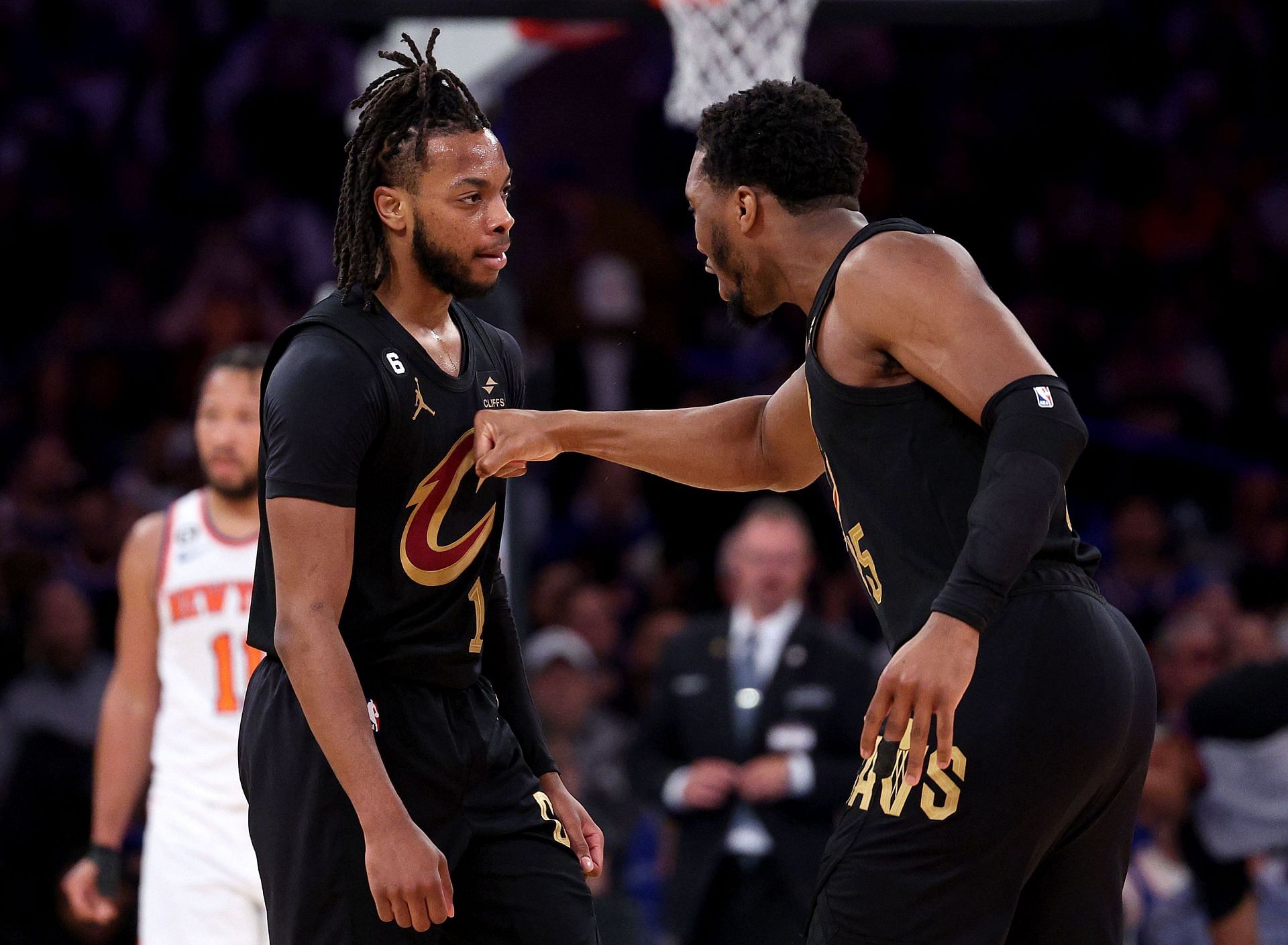 Darius Garland and Donovan Mitchell of the Cleveland Cavaliers