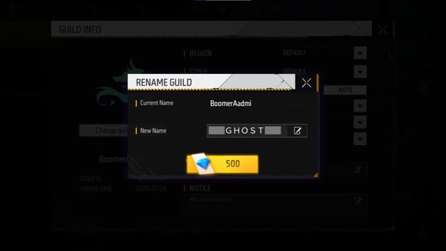 free fire best nickname for guild