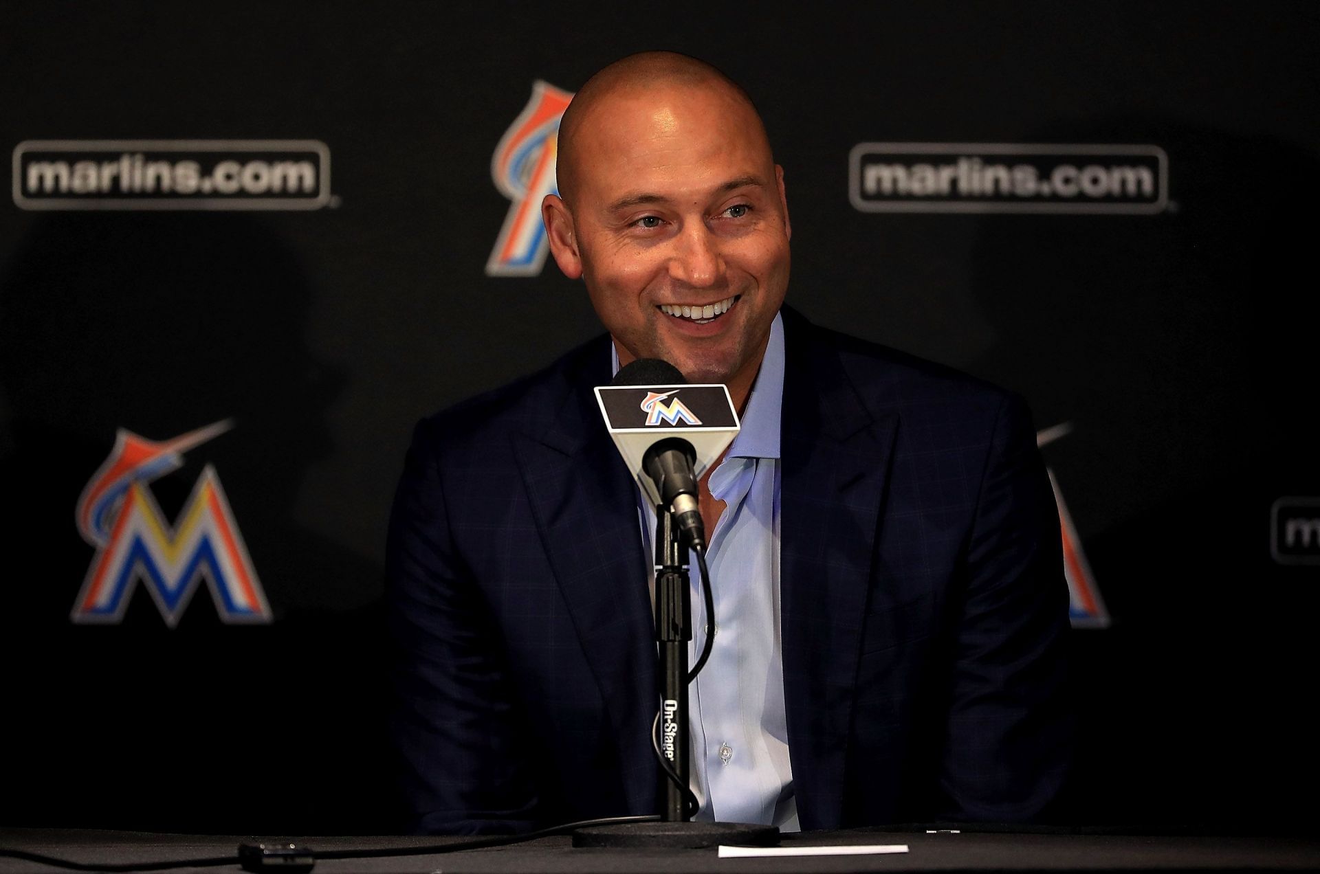 Derek Jeter in a Miami Marlins Press Conference