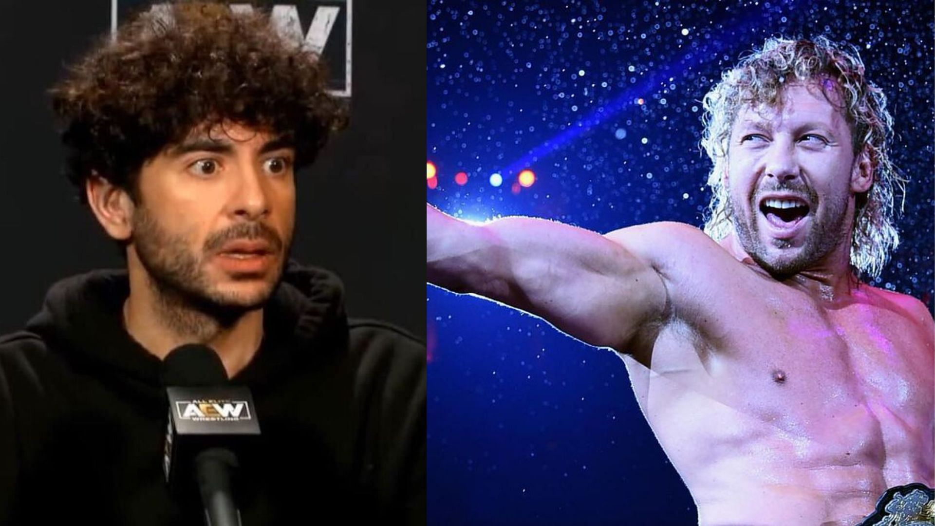 Tony Khan (left) and Kenny Omega (right)