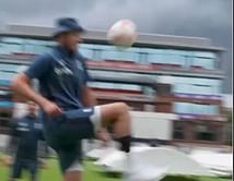 [Watch] Stuart Broad inadvertently kicks football onto his face in hilarious moment ahead of fourth Ashes Test