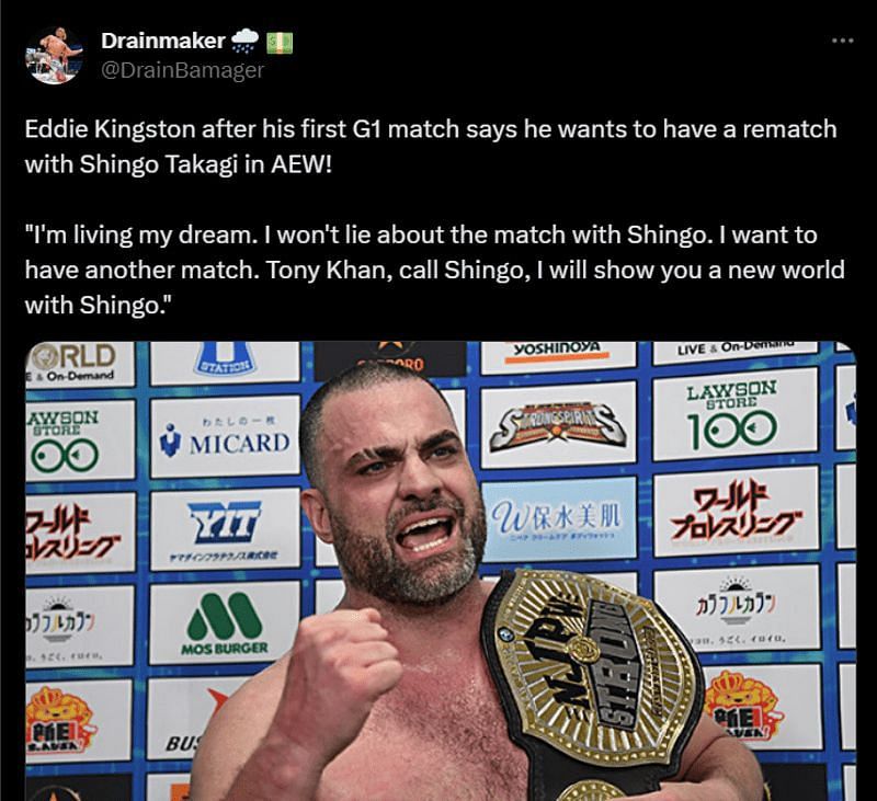 Eddie Kingston in NJPW
