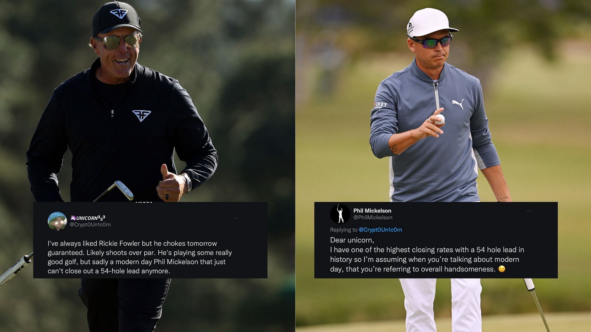 Phil Mickelson, Rickie Fowler (Images via Getty)