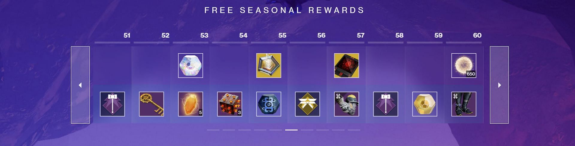 There&#039;s an Exotic Cipher on level 55 of the Season Pass (Image via Bungie)