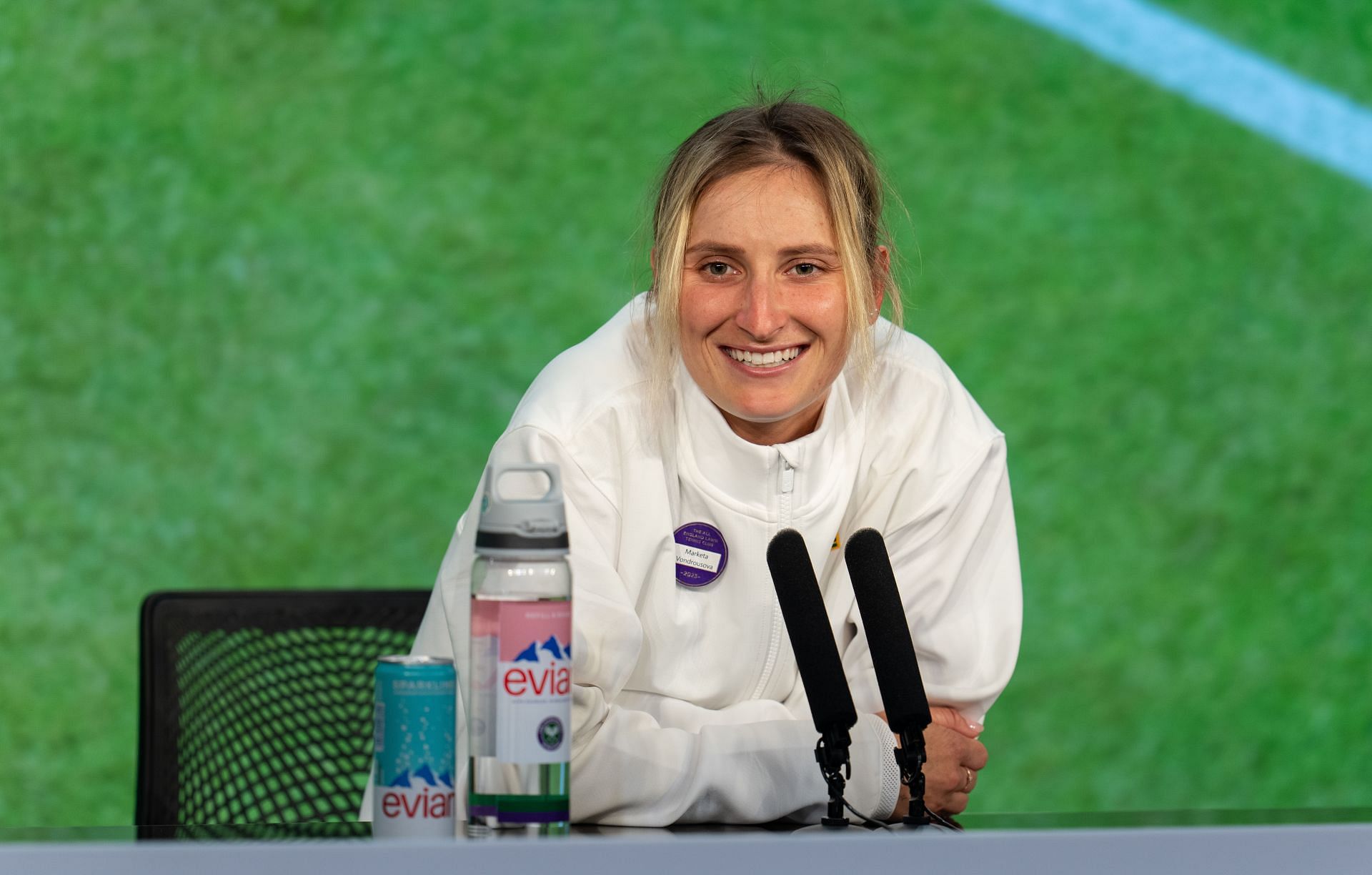 Marketa Vondrousova in the post-match press conference at Wimbledon