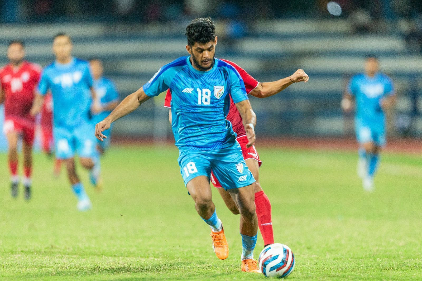 Mehtab had his moments in defense (Image courtesy: AIFF Media)