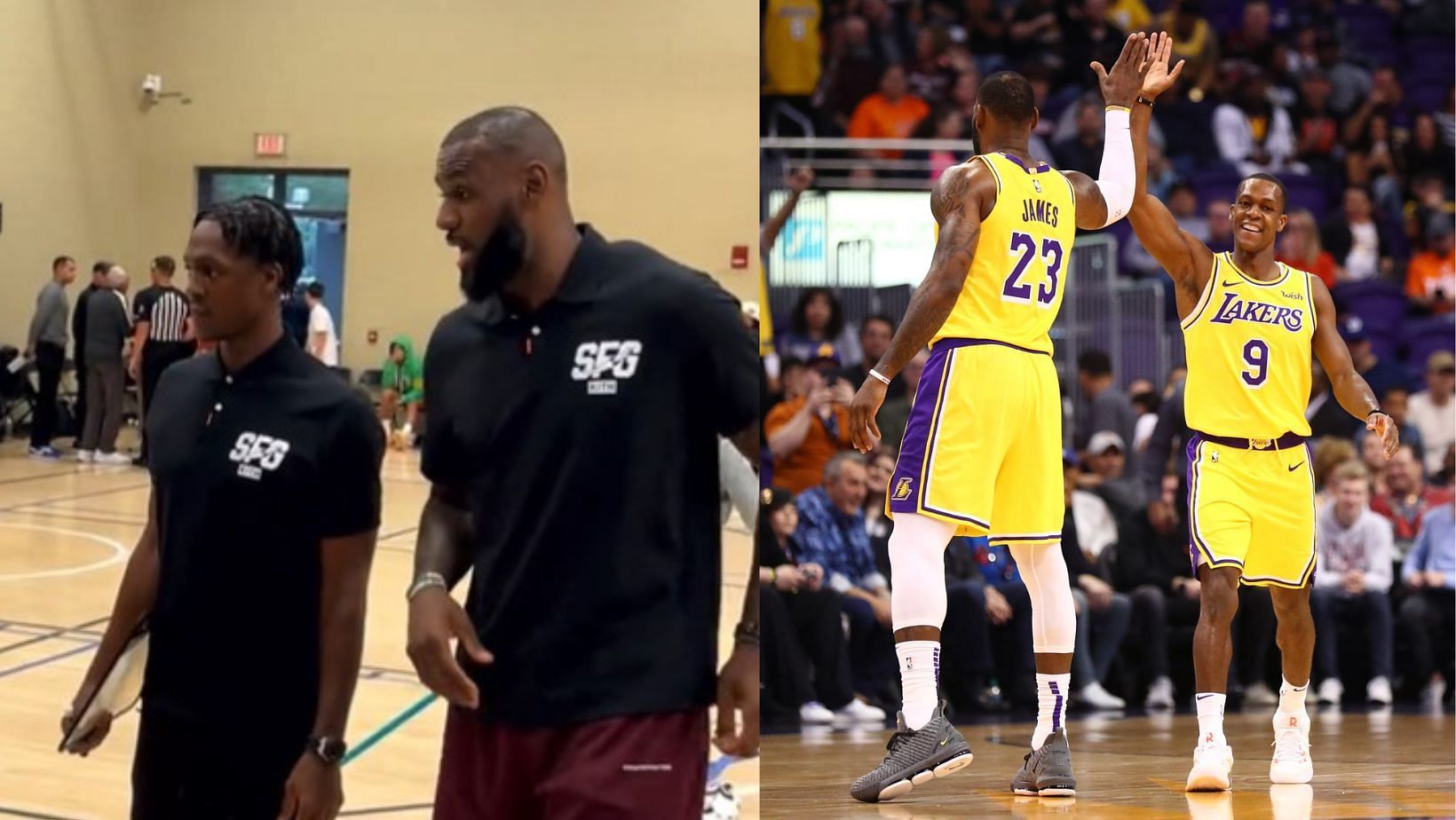 Watch - LeBron James and Rajon Rondo coach Bryce James and Strive for Greatness at the Nike EYB event