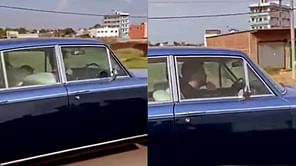 [Watch] MS Dhoni spotted driving his Rolls Royce car in Ranchi