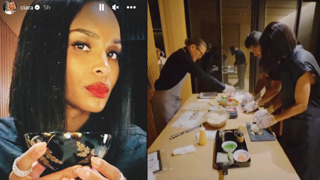 Russell and Ciara Wilson spent their anniversary in Japan.