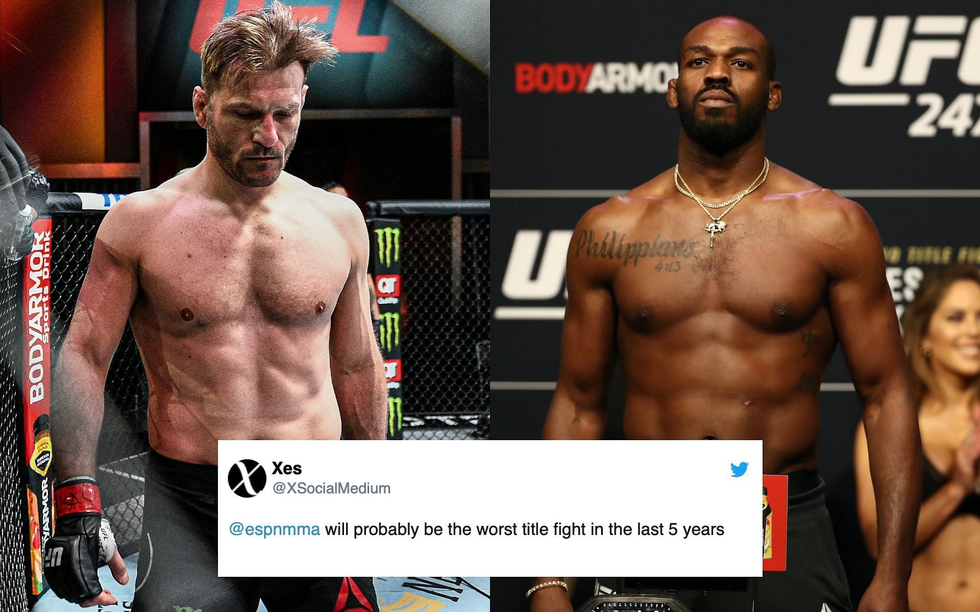 Stipe Miocic and Jon Jones [Image Credits: Getty Images and @espnmma on Twitter]